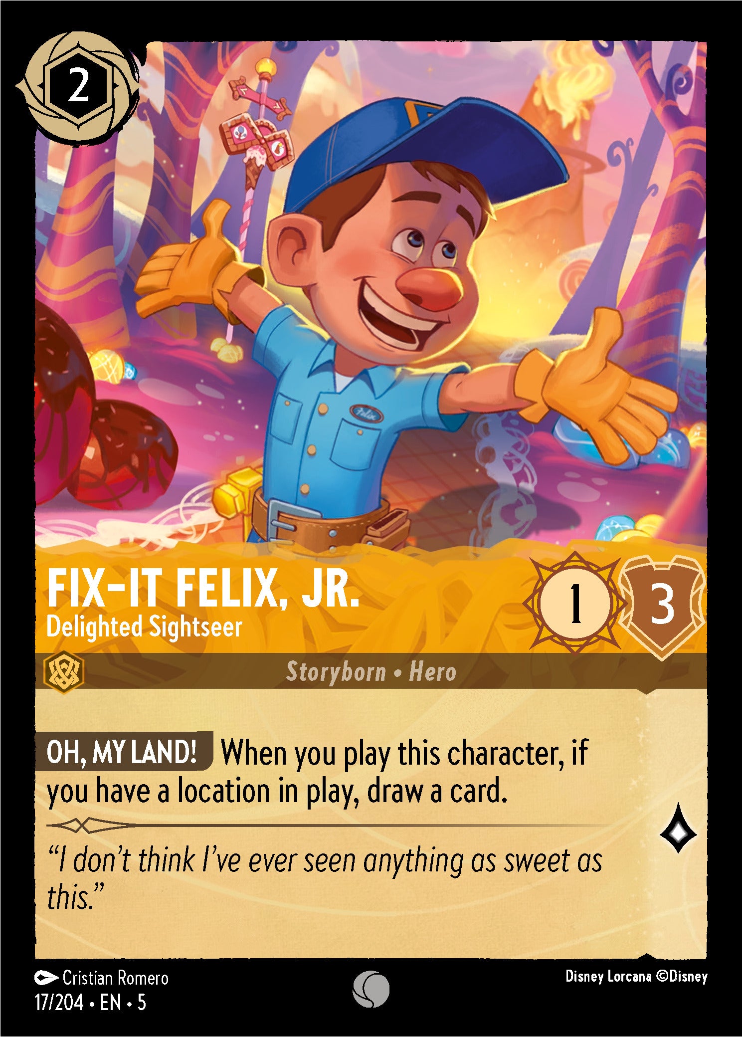 Fix-It Felix, Jr. - Delighted Sightseer | Shimmering Skies #17 [foil]