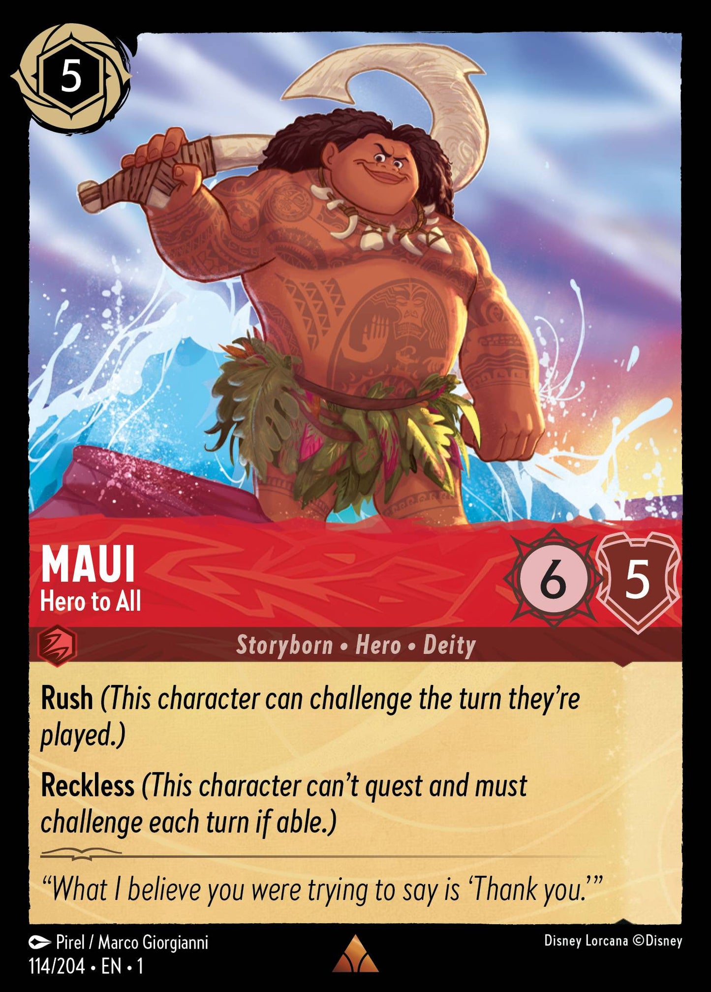 Maui - Hero to All | The First Chapter #114 [foil]