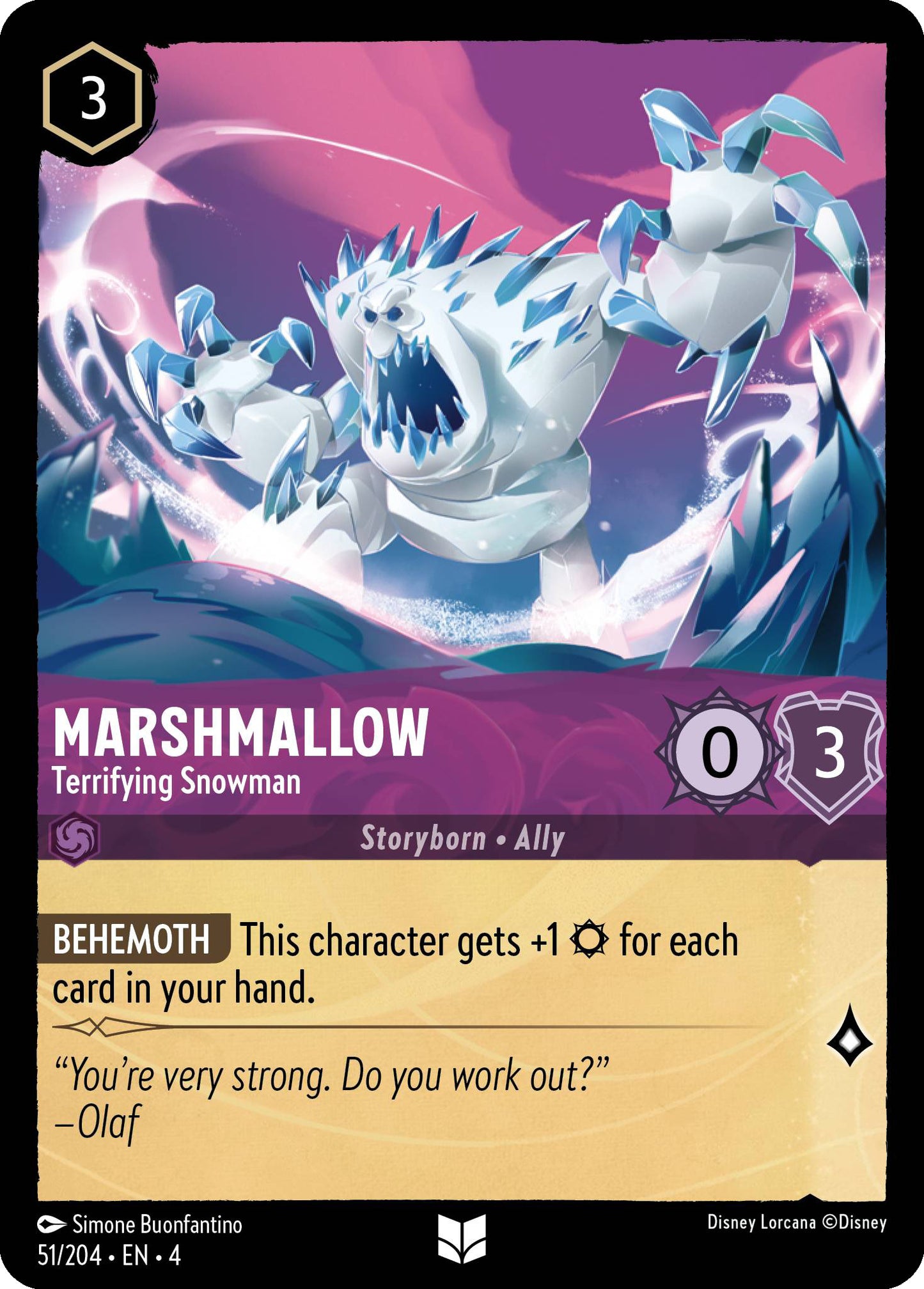 Marshmallow - Terrifying Snowman | Ursula's Return #51 [foil]