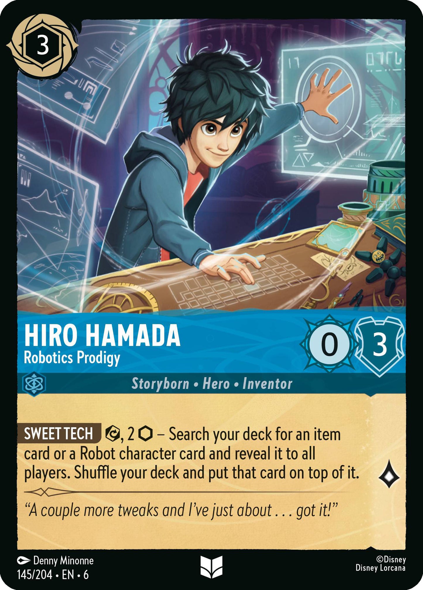 Hiro Hamada - Robotics Prodigy | Azurite Sea #145 [foil]