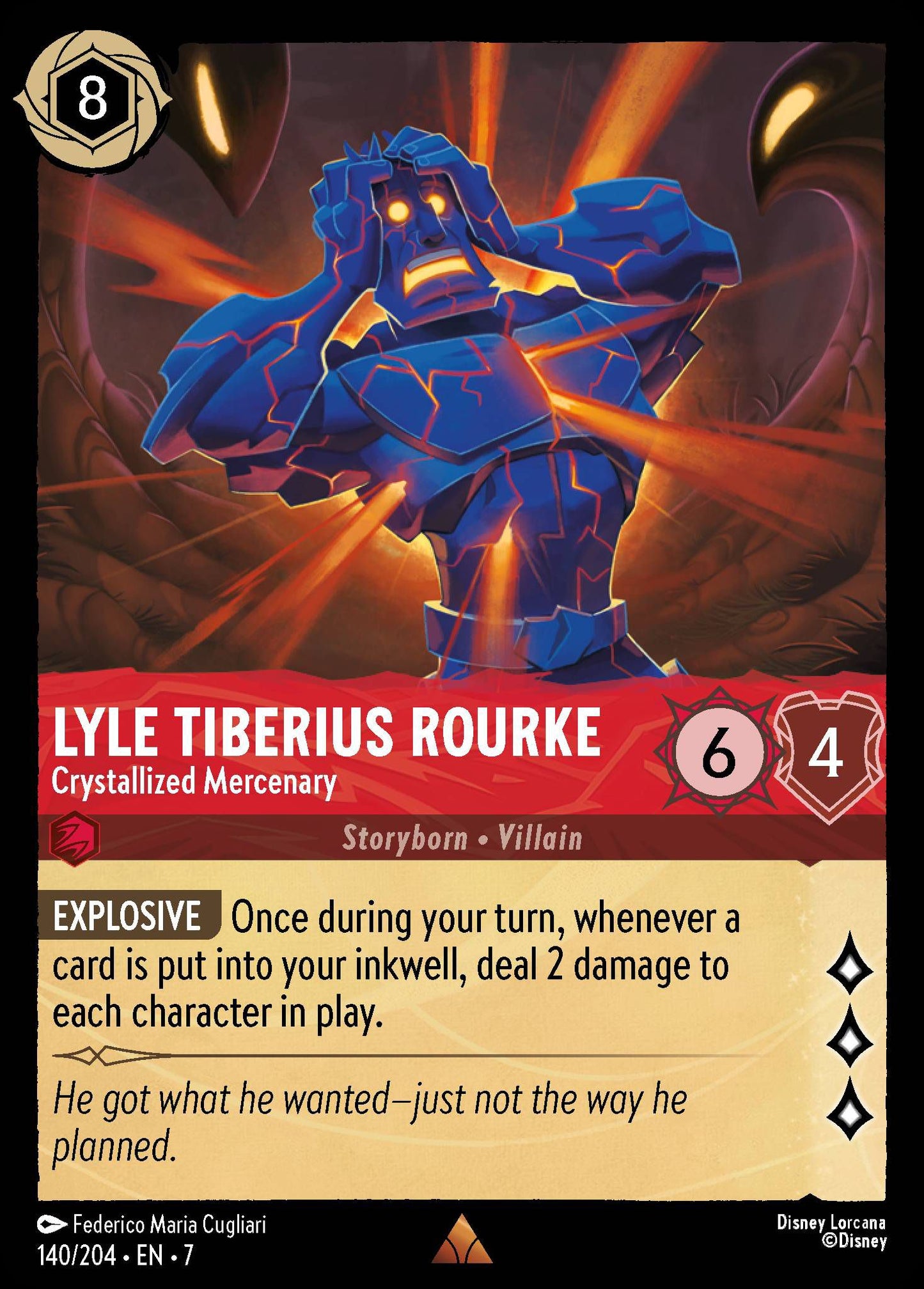 Lyle Tiberius Rourke - Crystallized Mercenary | Archazia's Island #140 [foil]