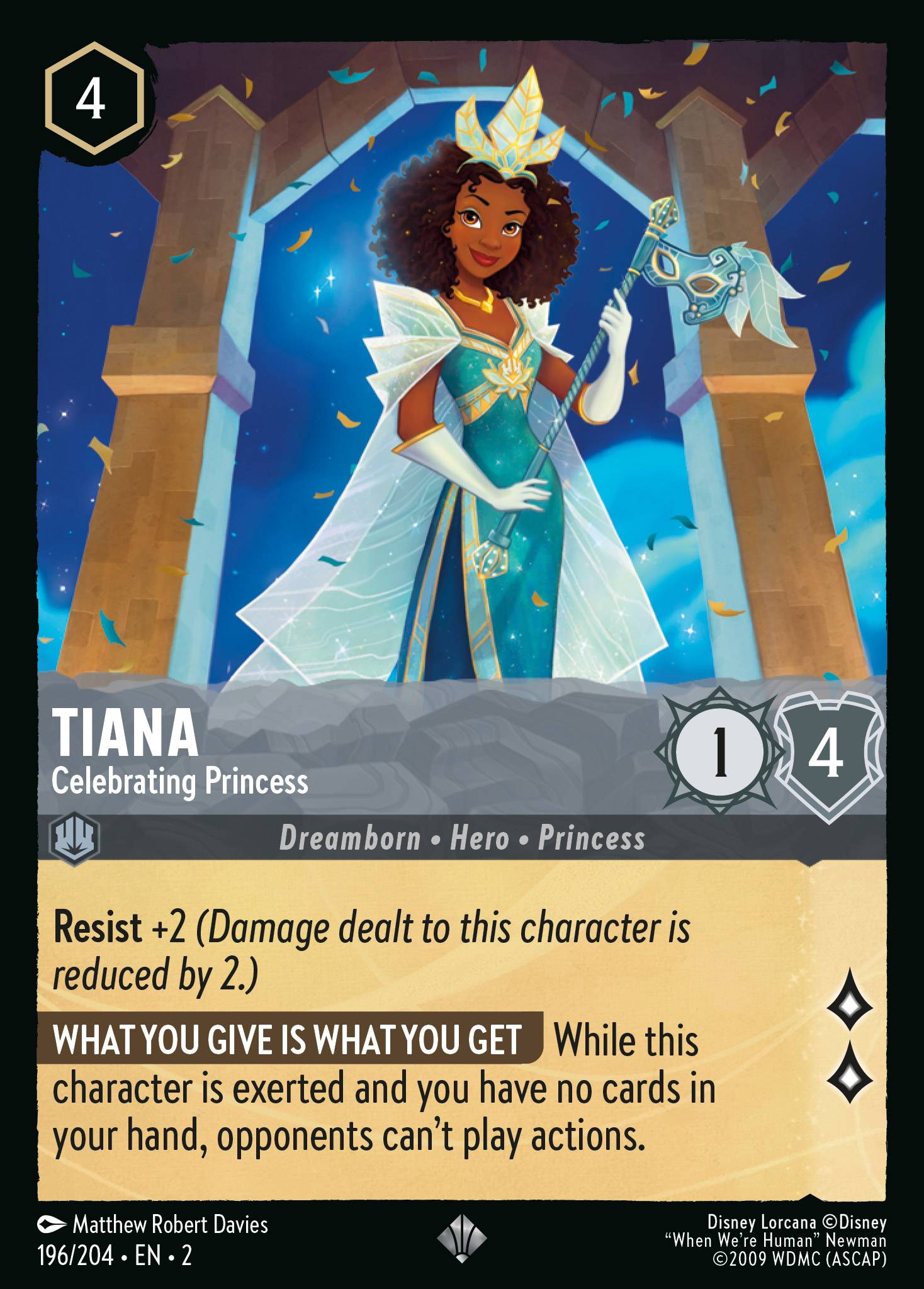 Tiana - Celebrating Princess | Rise of the Floodborn #196 [foil]