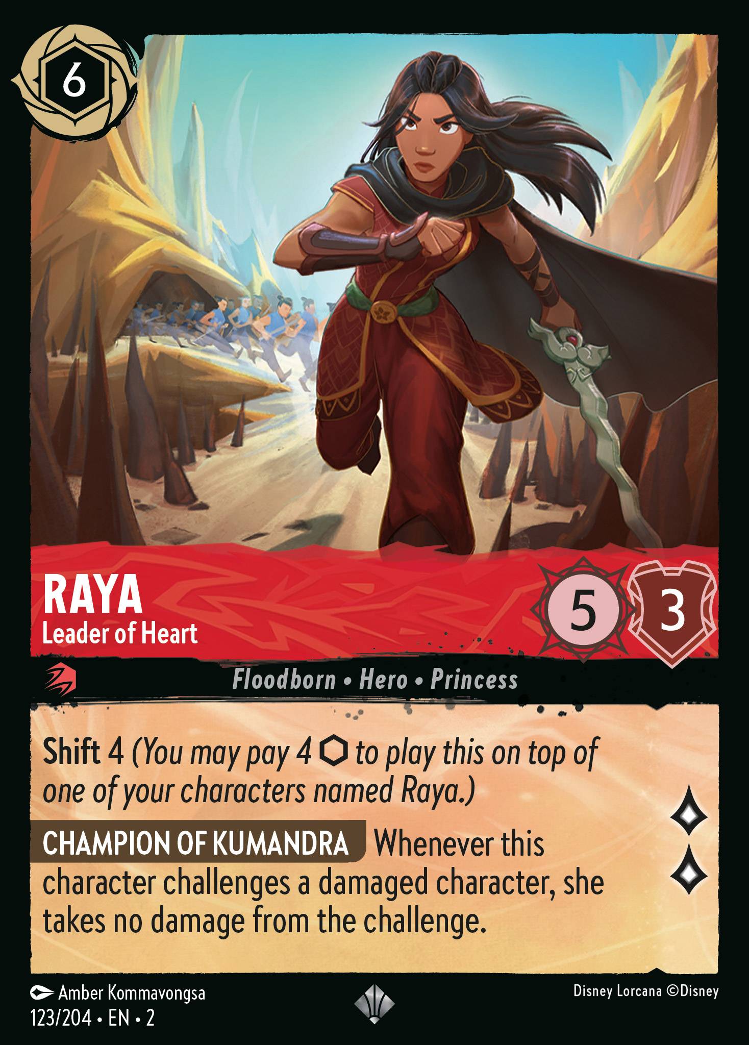 Raya - Leader of Heart | Rise of the Floodborn #123 [foil]