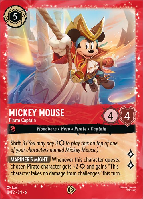 Mickey Mouse - Pirate Captain | Promo Set 2 #18 [foil]