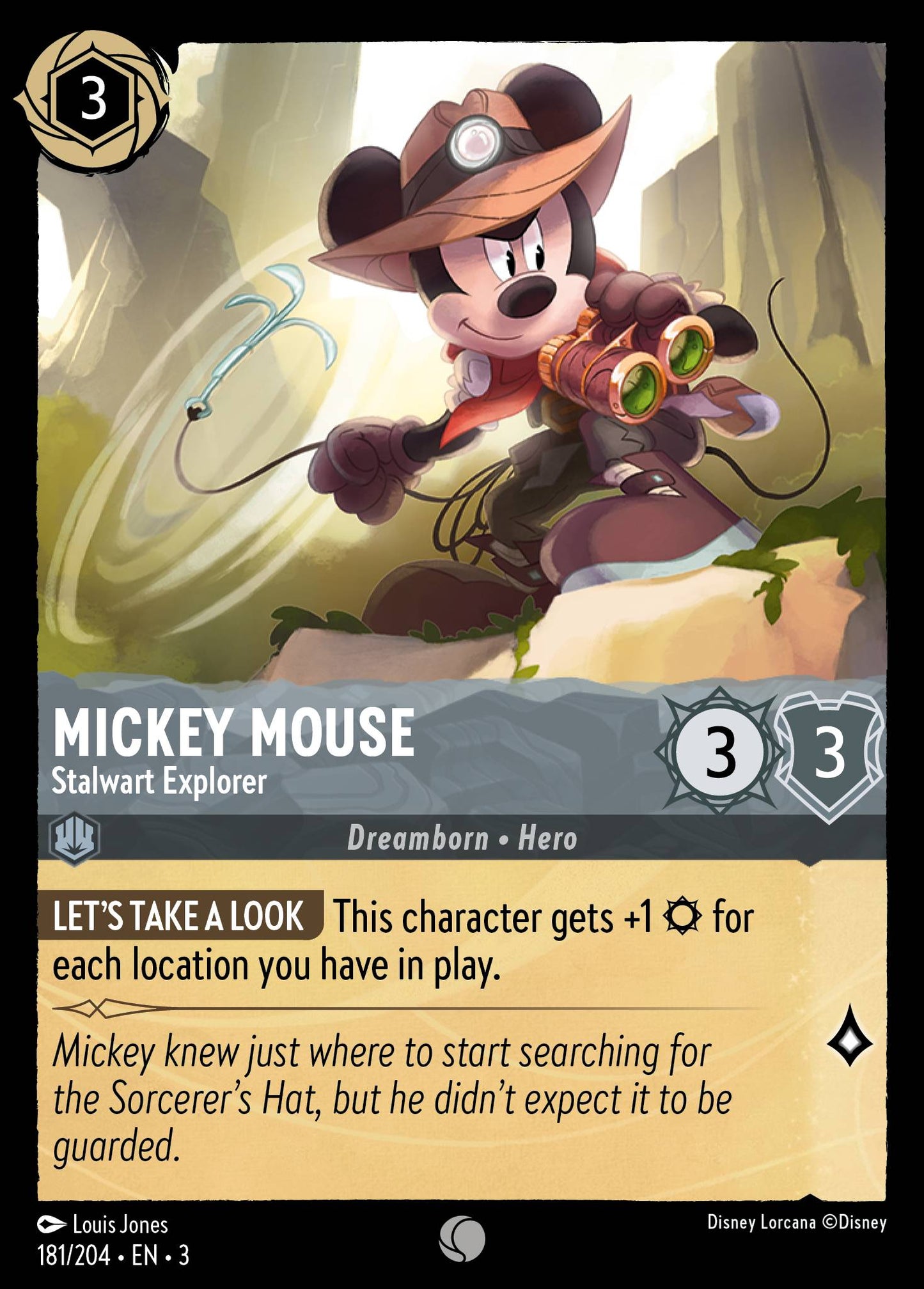 Mickey Mouse - Stalwart Explorer | Into the Inklands #181 [foil]
