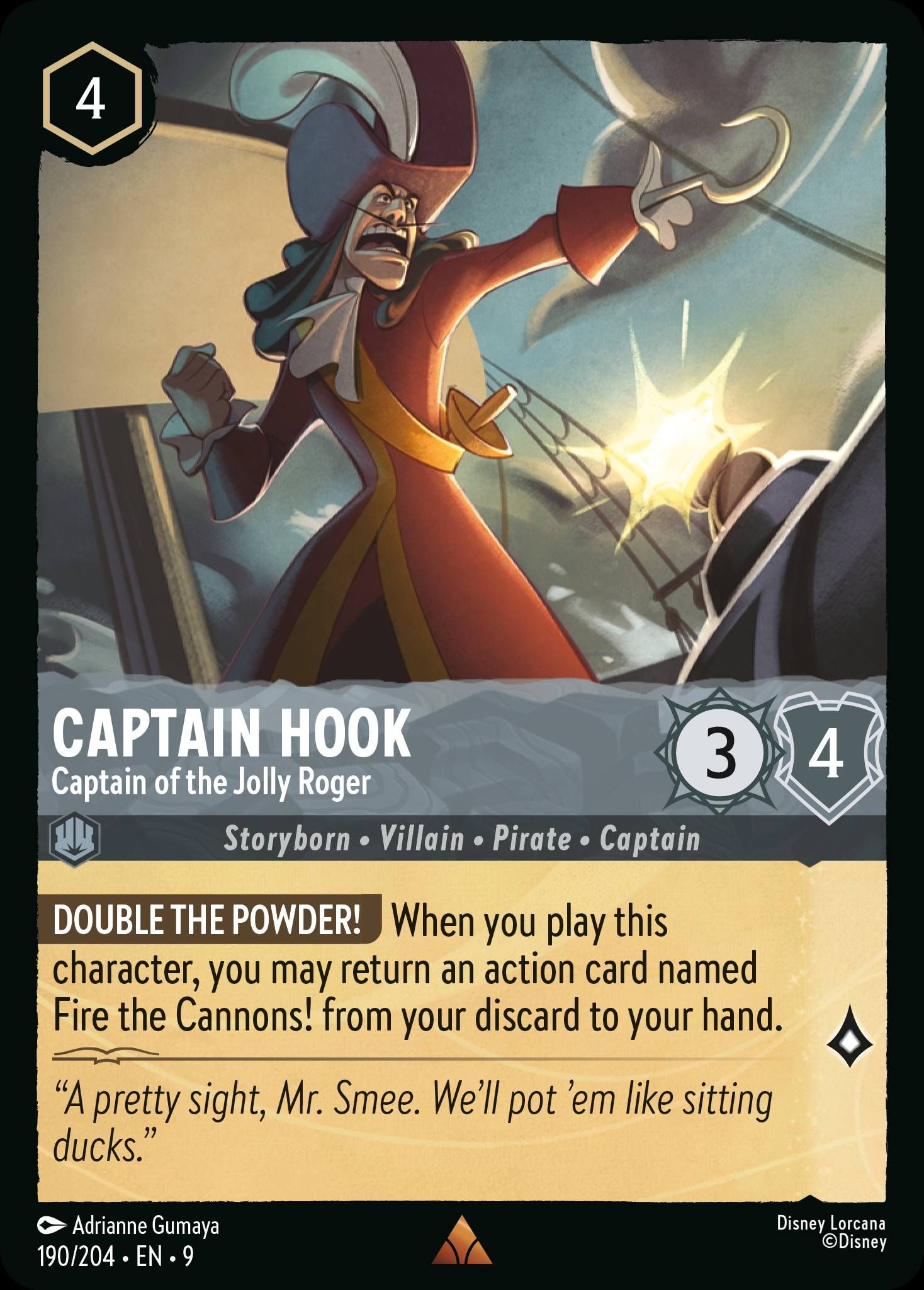 Captain Hook - Captain of the Jolly Roger | Fabled #190 [foil]