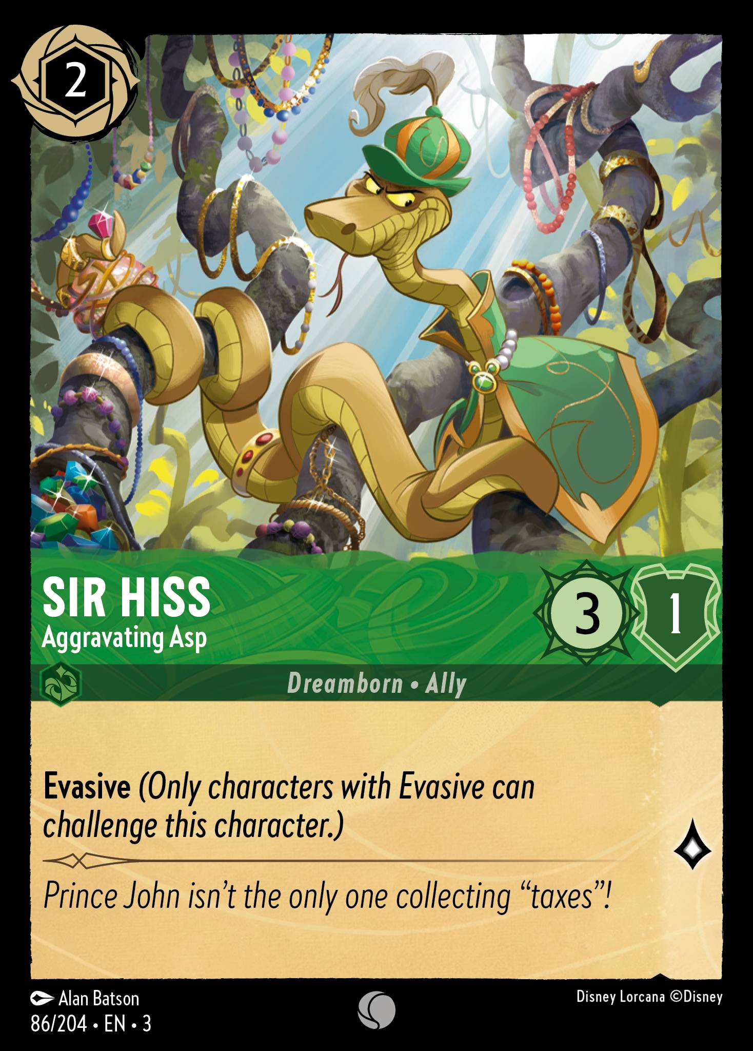 Sir Hiss - Aggravating Asp | Into the Inklands #86 [foil]