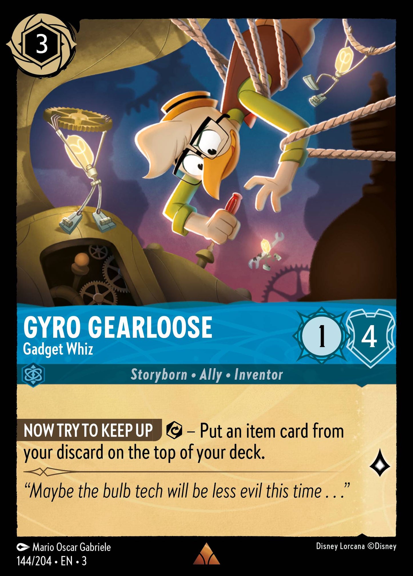 Gyro Gearloose - Gadget Whiz | Into the Inklands #144 [foil]