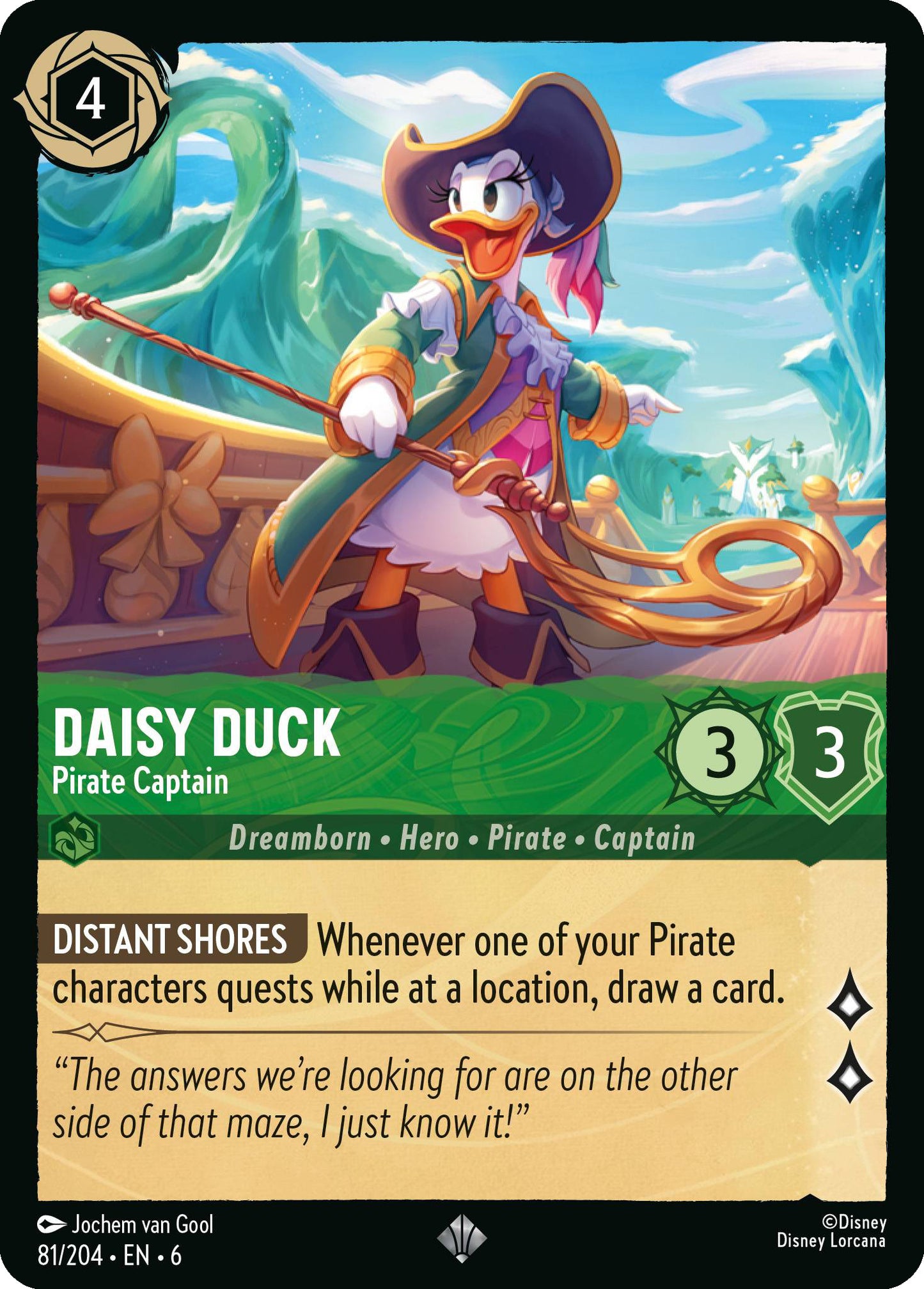 Daisy Duck - Pirate Captain | Azurite Sea #81 [foil]