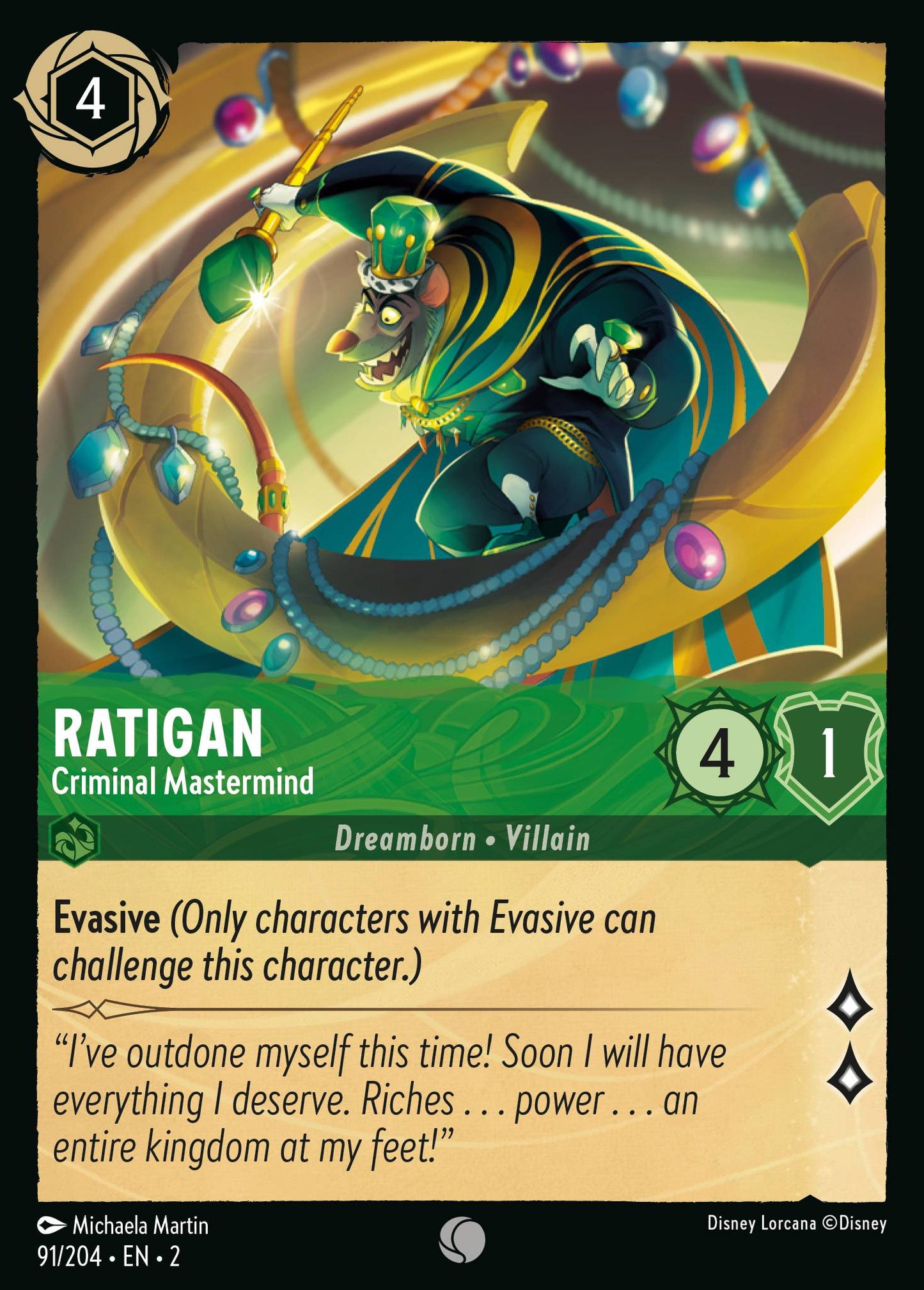 Ratigan - Criminal Mastermind | Rise of the Floodborn #91 [foil]