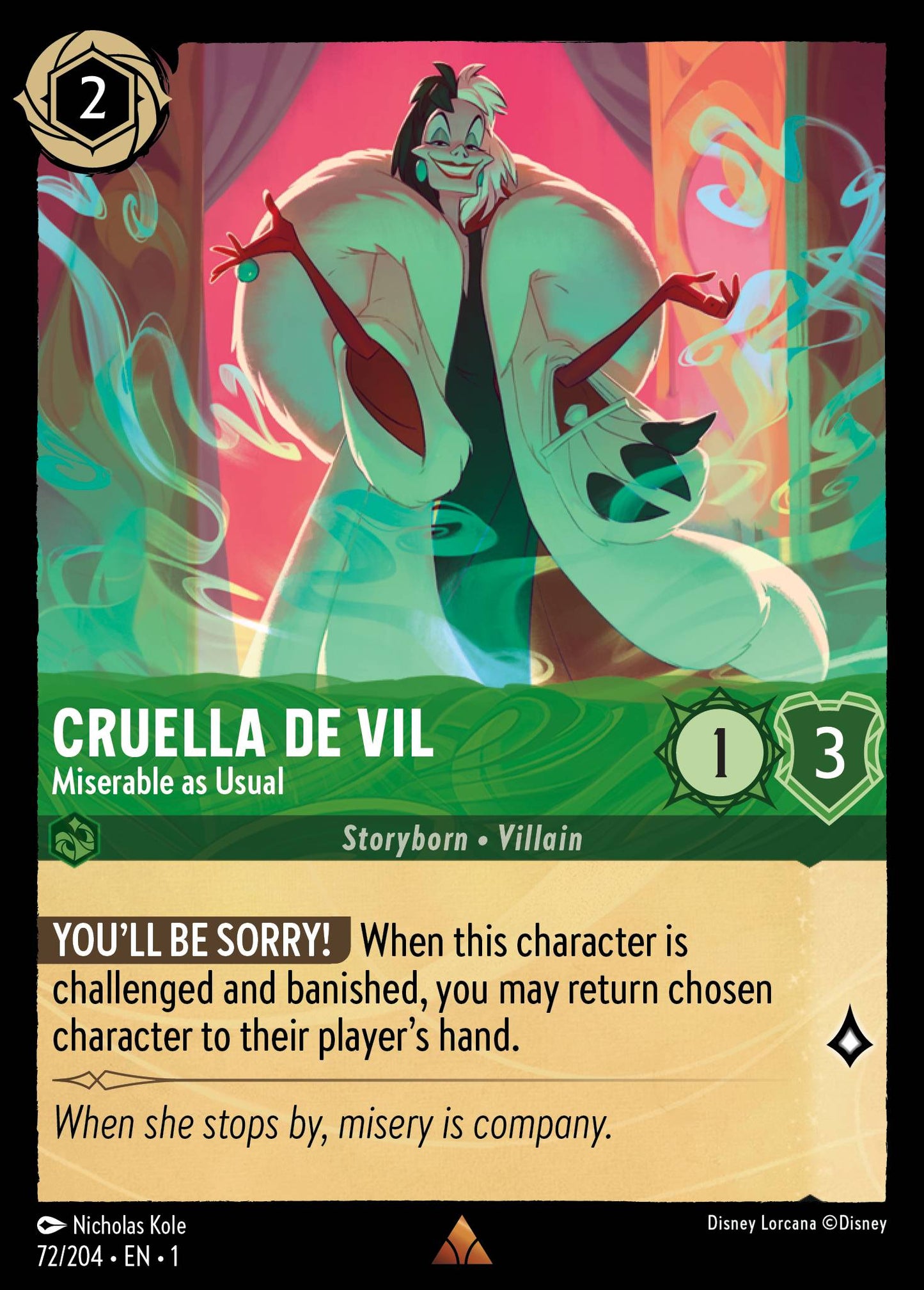 Cruella De Vil - Miserable as Usual | The First Chapter #72 [foil]