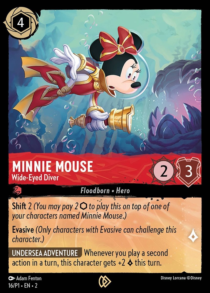 Minnie Mouse - Wide-Eyed Diver | Promo Set 1 #16 [foil]