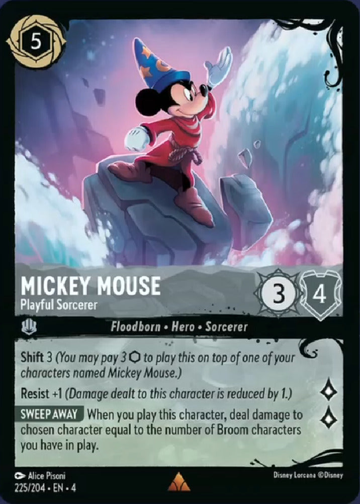 Mickey Mouse - Playful Sorcerer | Ursula's Return #225 [foil]