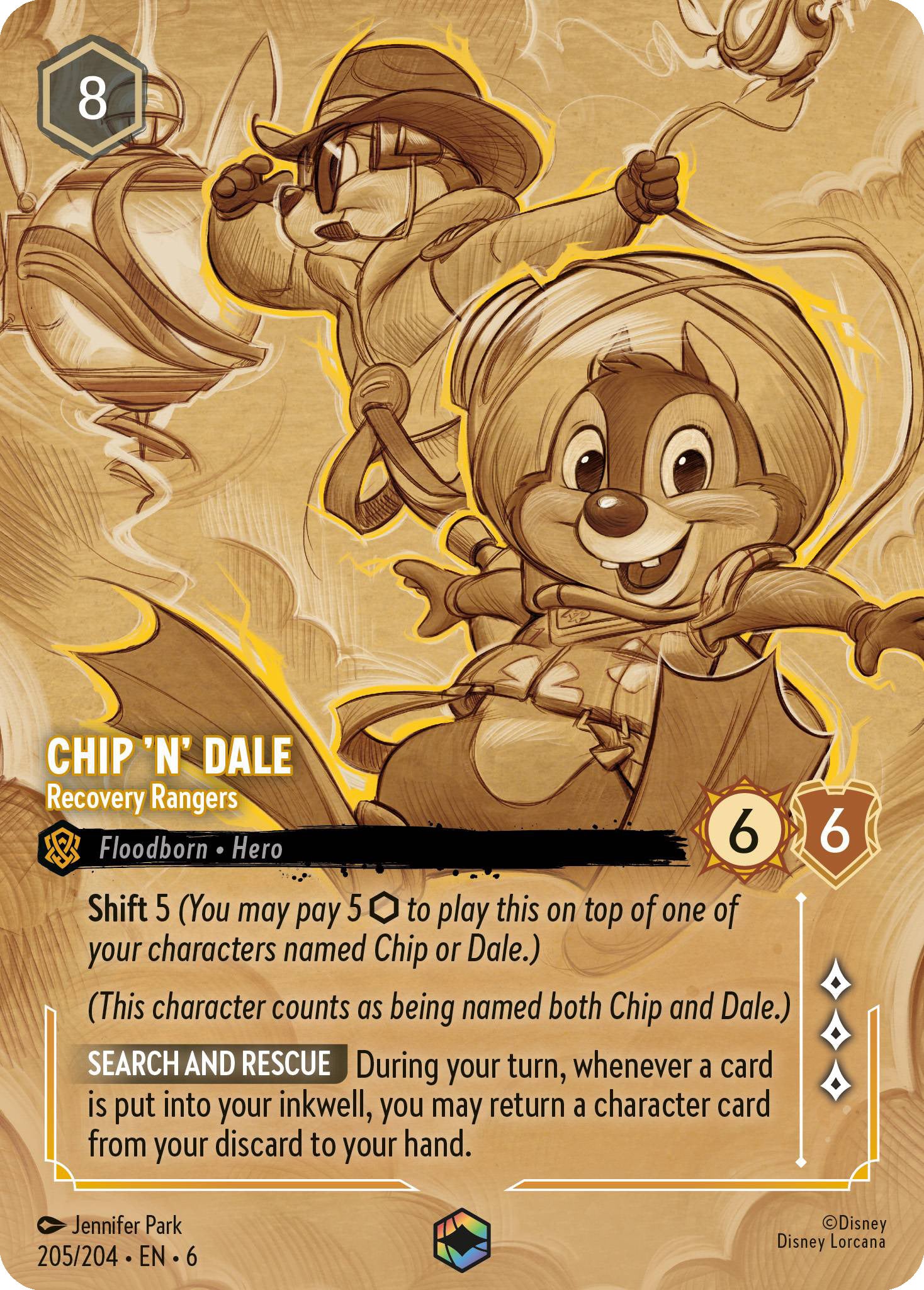 Chip 'n' Dale - Recovery Rangers | Azurite Sea #205 (Enchanted)