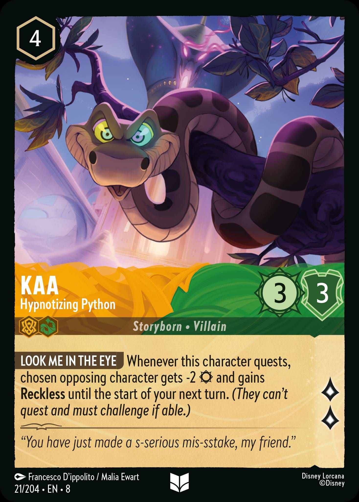 Kaa - Hypnotizing Python | Reign of Jafar #21 [foil]