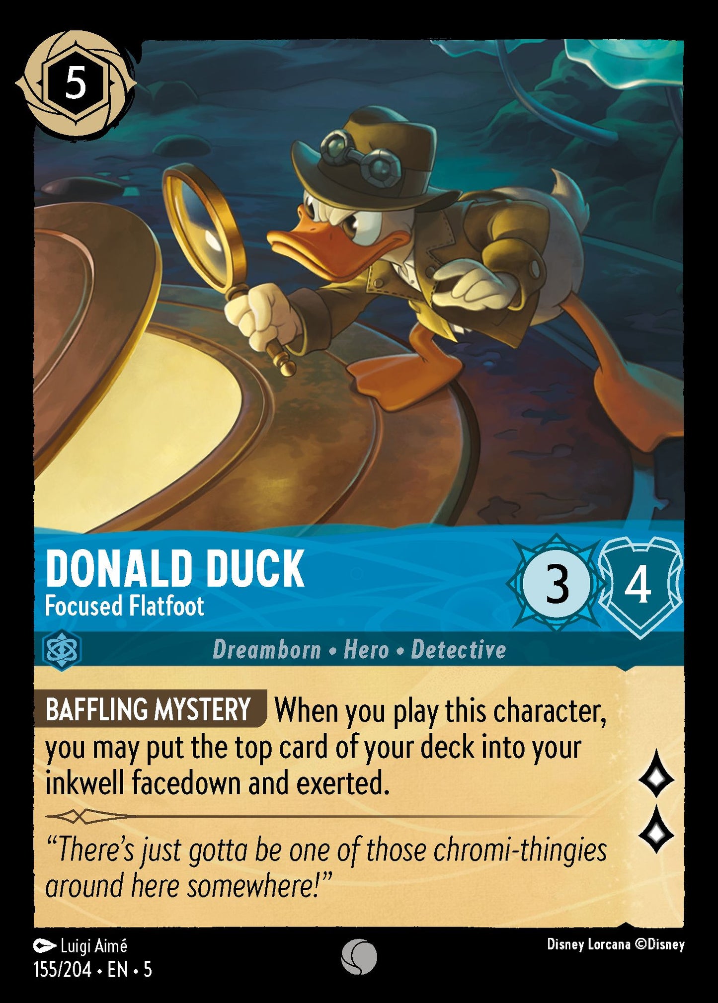 Donald Duck - Focused Flatfoot | Shimmering Skies #155 [foil]