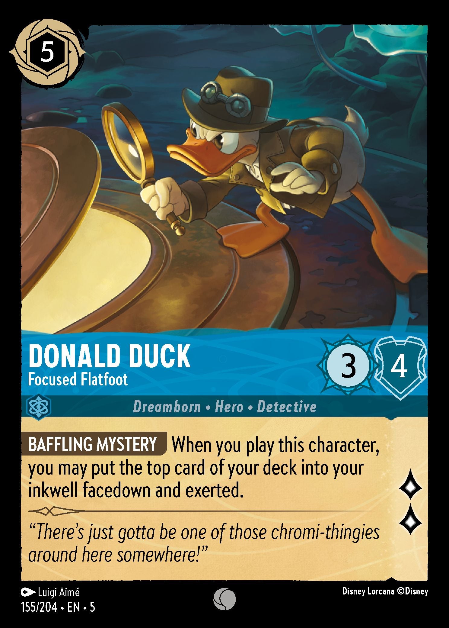 Donald Duck - Focused Flatfoot | Shimmering Skies #155 [foil]