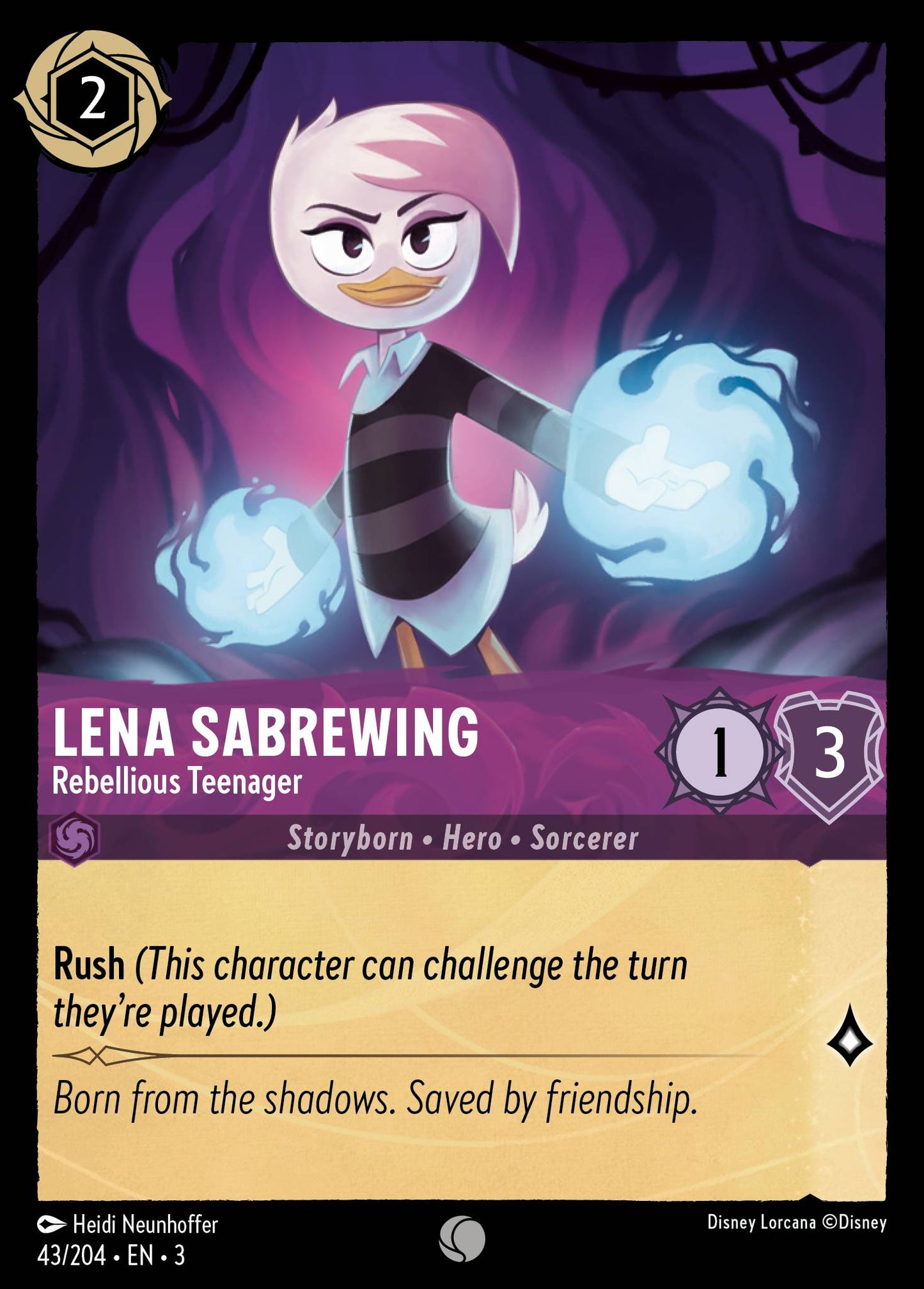 Lena Sabrewing - Rebellious Teenager | Into the Inklands #43 [foil]