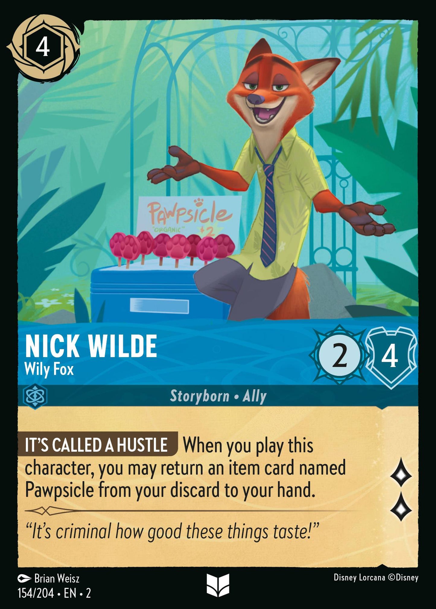 Nick Wilde - Wily Fox | Rise of the Floodborn #154 [foil]