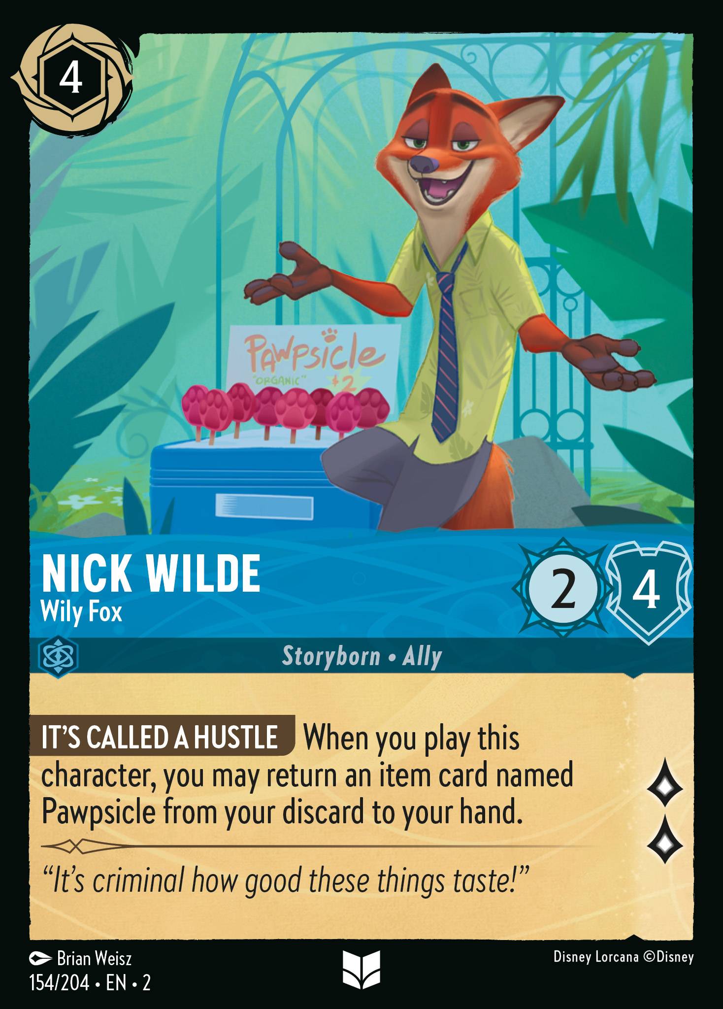 Nick Wilde - Wily Fox | Rise of the Floodborn #154 [foil]
