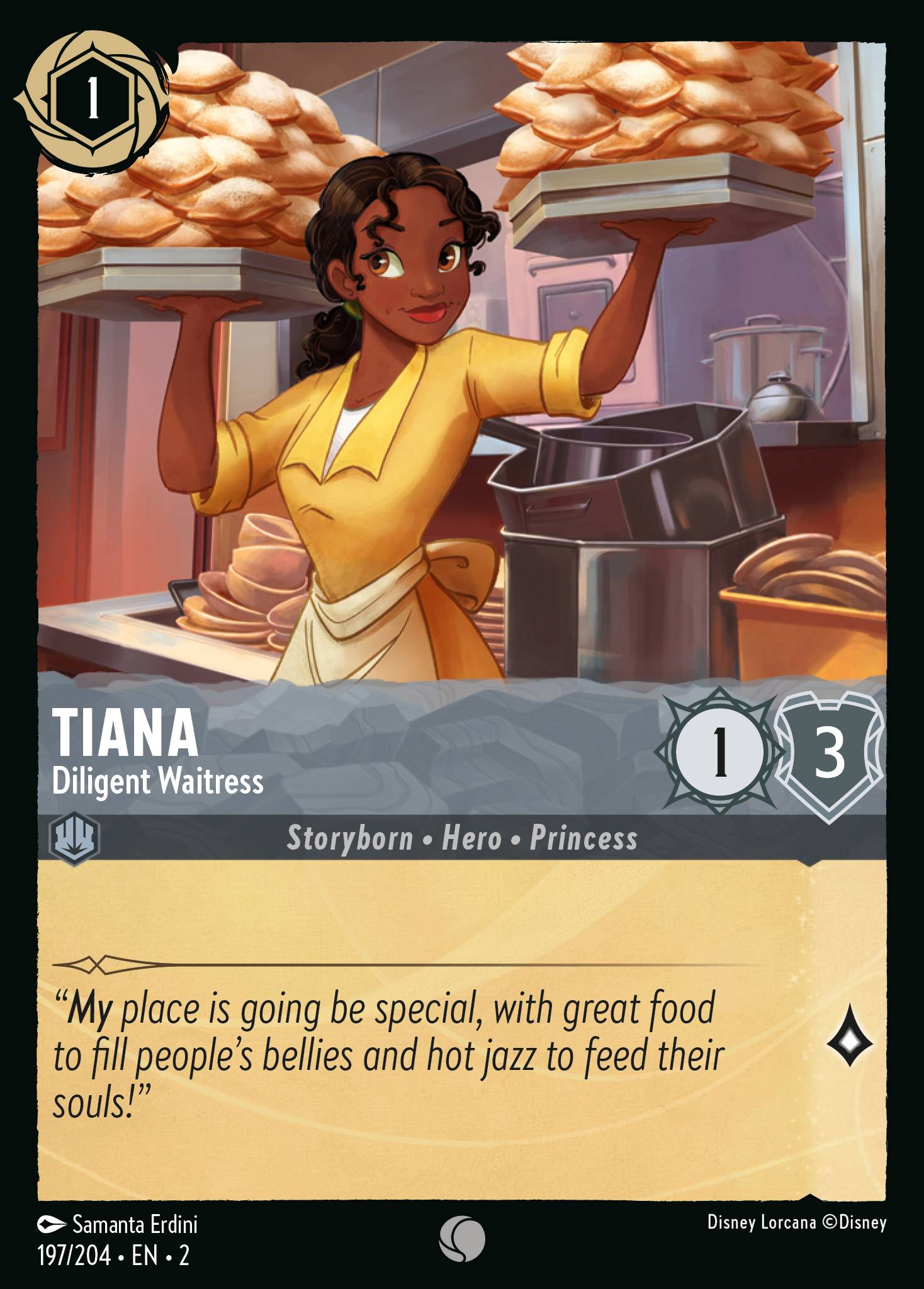 Tiana - Diligent Waitress | Rise of the Floodborn #197 [foil]