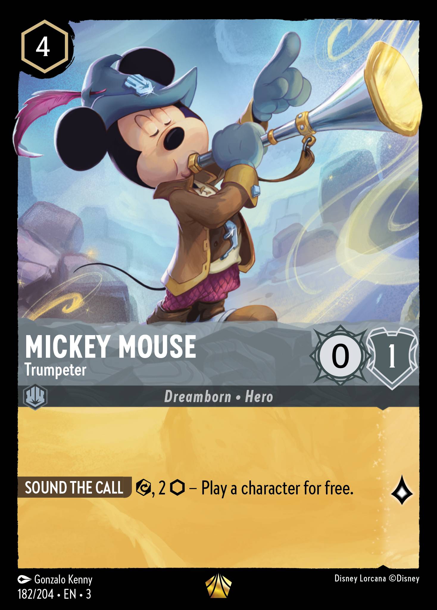 Mickey Mouse - Trumpeter | Into the Inklands #182 [foil]