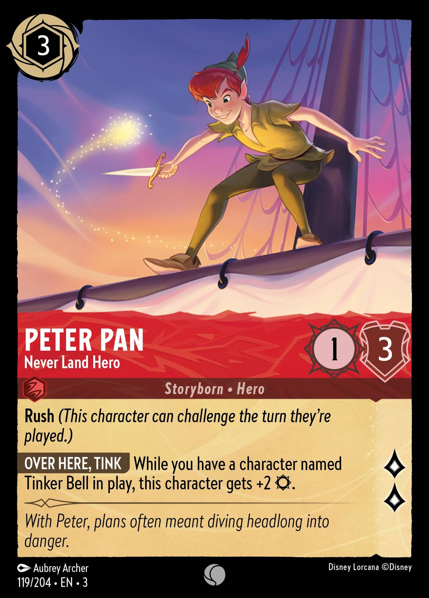 Peter Pan - Never Land Hero | Into the Inklands #119 [foil]