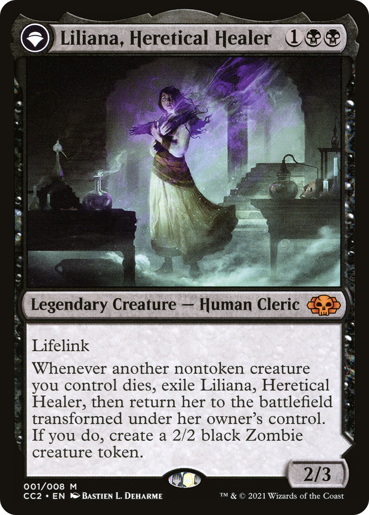 Liliana, Heretical Healer // Liliana, Defiant Necromancer | Commander Collection: Black #1