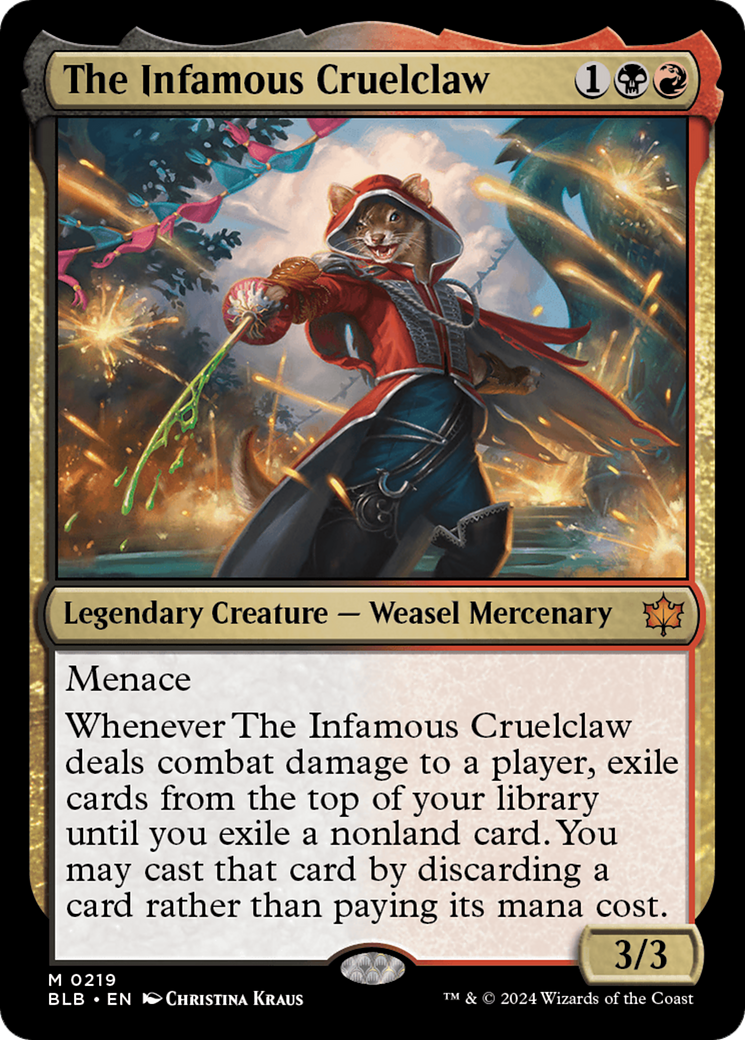 The Infamous Cruelclaw | Bloomburrow #219 [foil]