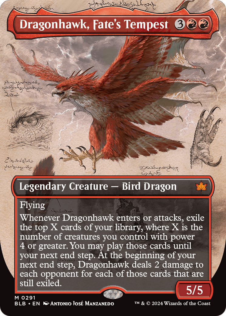 Dragonhawk, Fate's Tempest | Bloomburrow #291 [foil]