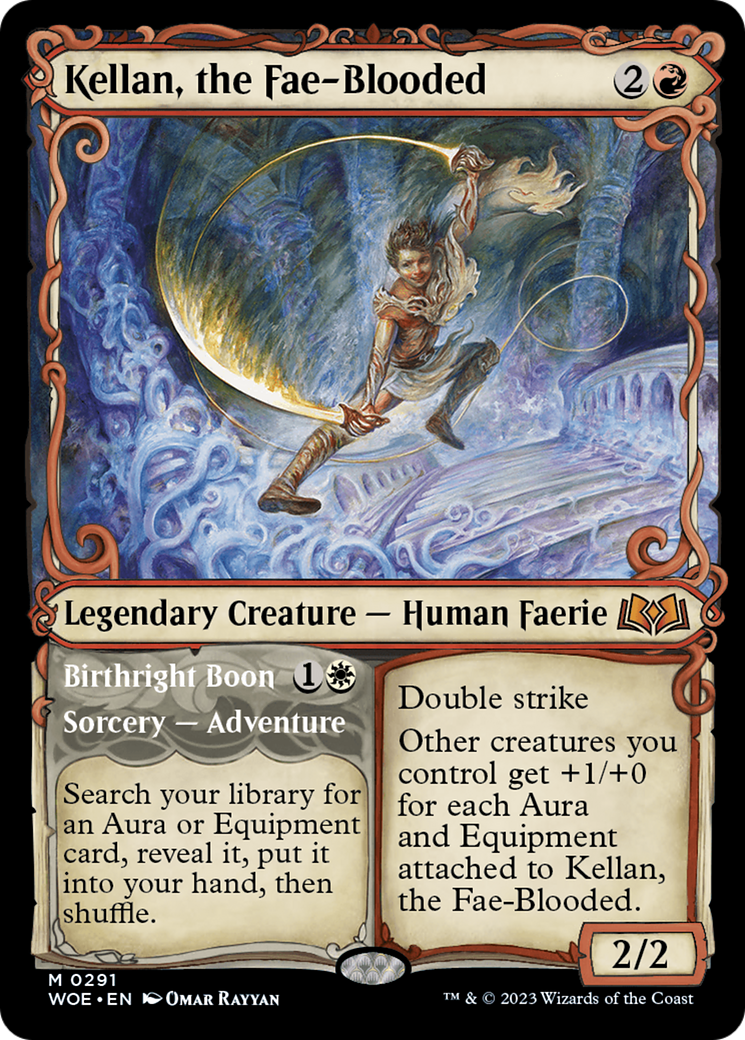 Kellan, the Fae-Blooded // Birthright Boon | Wilds of Eldraine #291 [foil]