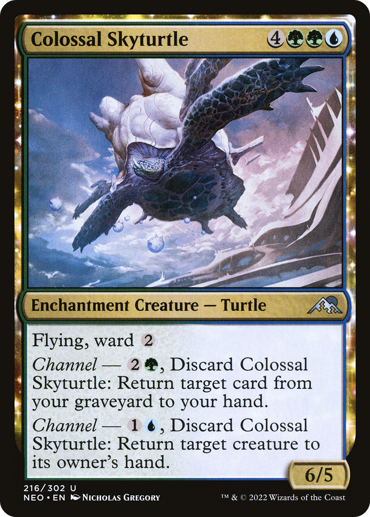 Colossal Skyturtle | Kamigawa: Neon Dynasty #216 [foil]