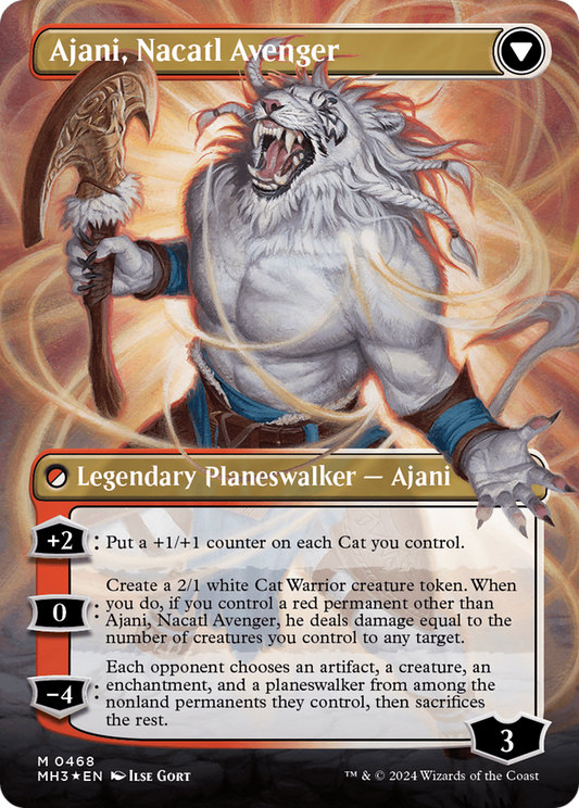 Ajani, Nacatl Pariah // Ajani, Nacatl Avenger | Modern Horizons 3 #468 [foil]