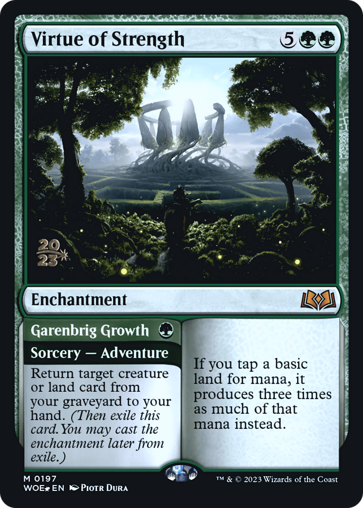 Virtue of Strength // Garenbrig Growth | Wilds of Eldraine Promos #197s [foil]