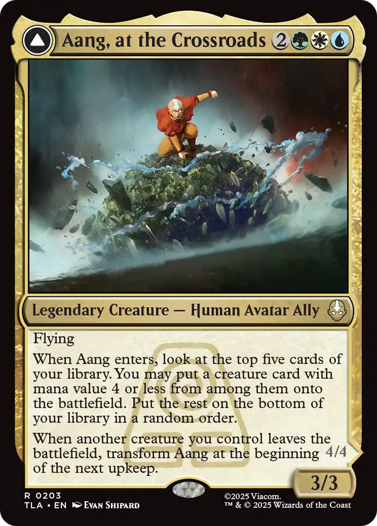 Aang, at the Crossroads // Aang, Destined Savior | Avatar: The Last Airbender #203 [foil]