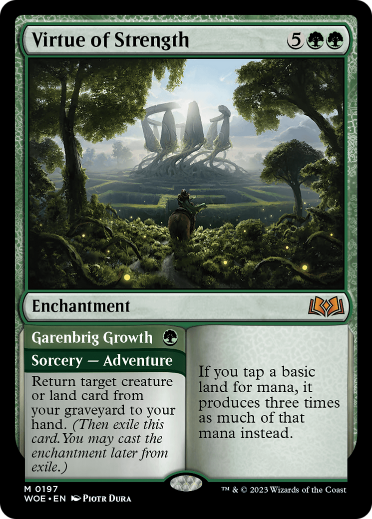 Virtue of Strength // Garenbrig Growth | Wilds of Eldraine #197 [foil]