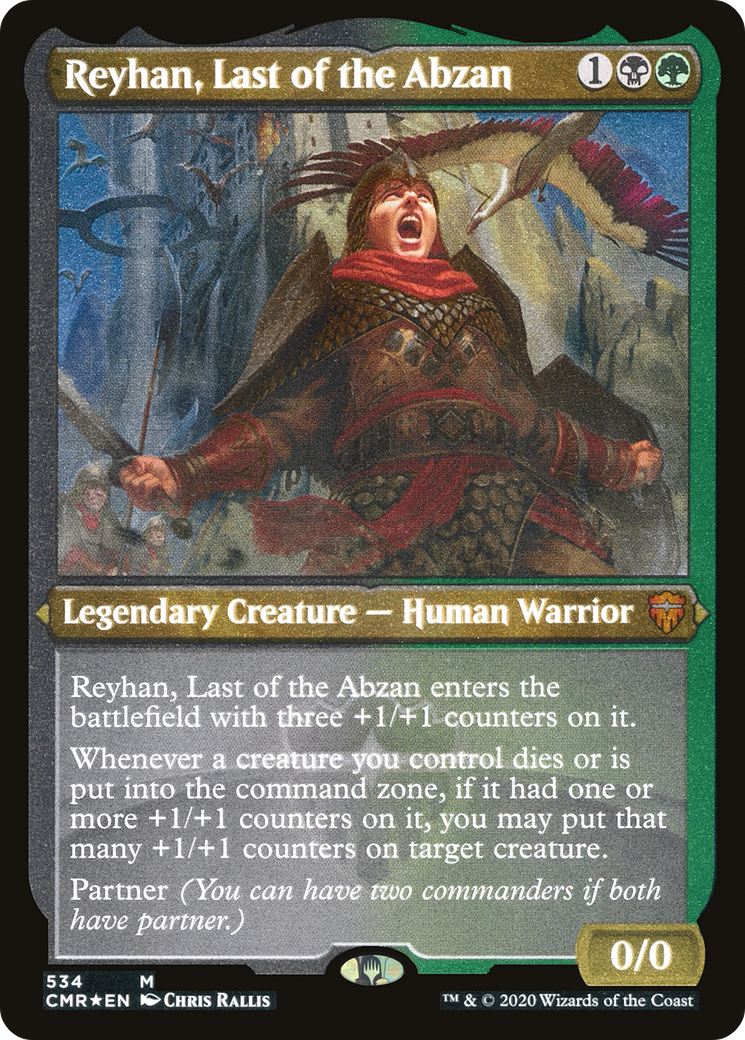 Reyhan, Last of the Abzan | Commander Legends #534 [etched]