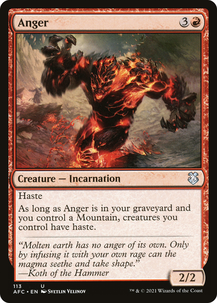 Anger | Forgotten Realms Commander #113