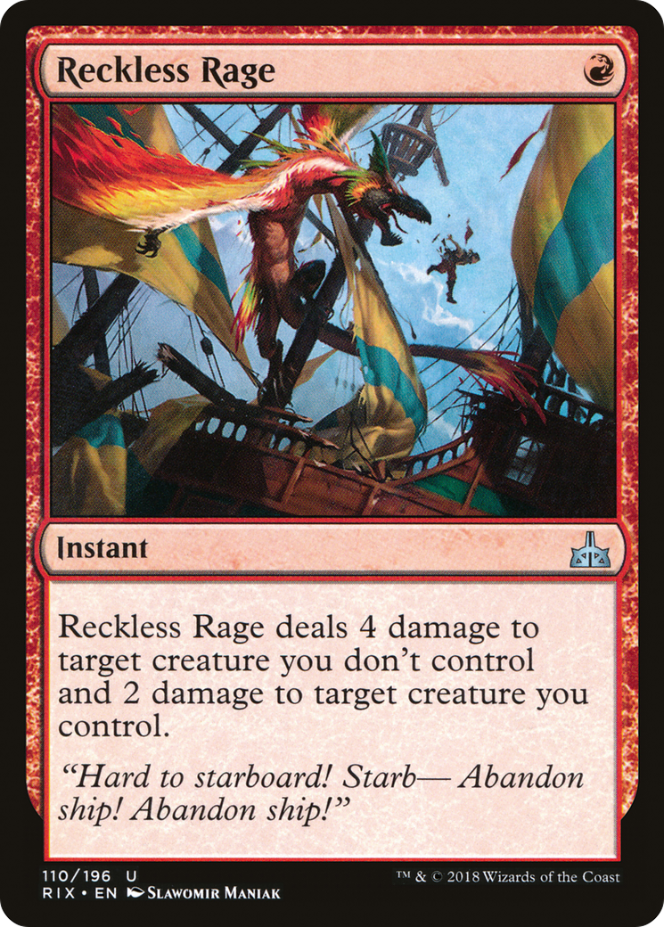 Reckless Rage | Rivals of Ixalan #110 [foil]