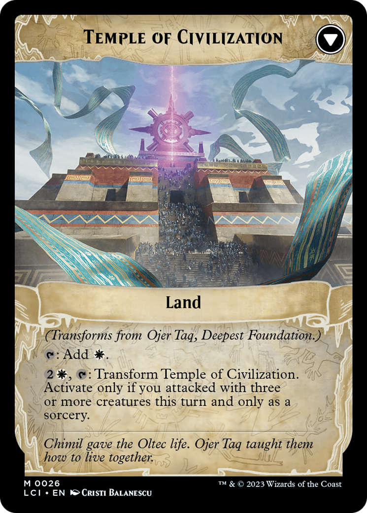 Ojer Taq, Deepest Foundation // Temple of Civilization | The Lost Caverns of Ixalan #26 [foil]