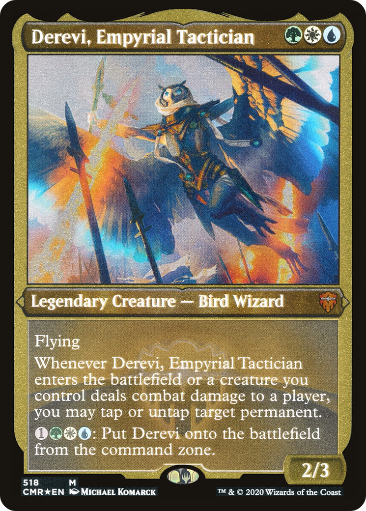 Derevi, Empyrial Tactician | Commander Legends #518 [etched]