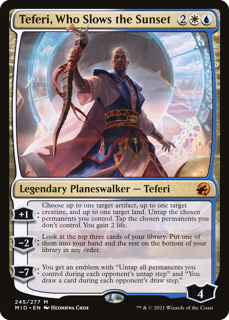 Teferi, Who Slows the Sunset | Innistrad: Midnight Hunt #245 [foil]