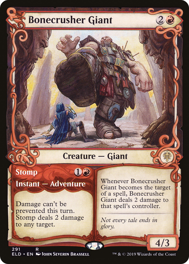 Bonecrusher Giant // Stomp | Throne of Eldraine #291 [foil]